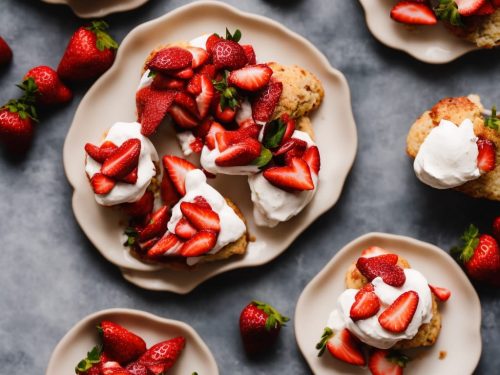 Strawberry Compote with Sugared Drop Scones