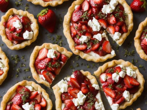 Strawberry, Feta & Thyme Tart