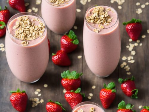 Strawberry Oatmeal Breakfast Smoothie Recipe