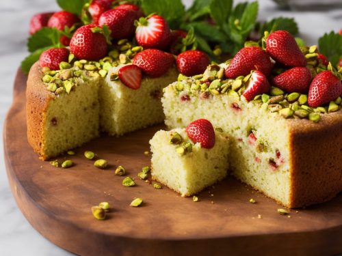 Strawberry & Pistachio Olive Oil Cake