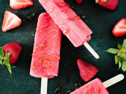 Strawberry & Prosecco Ice Lollies