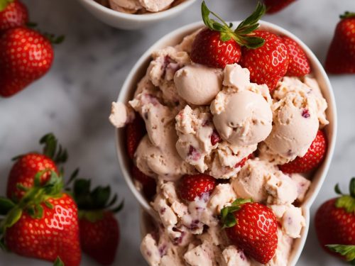 Strawberry & White Balsamic Ice Cream