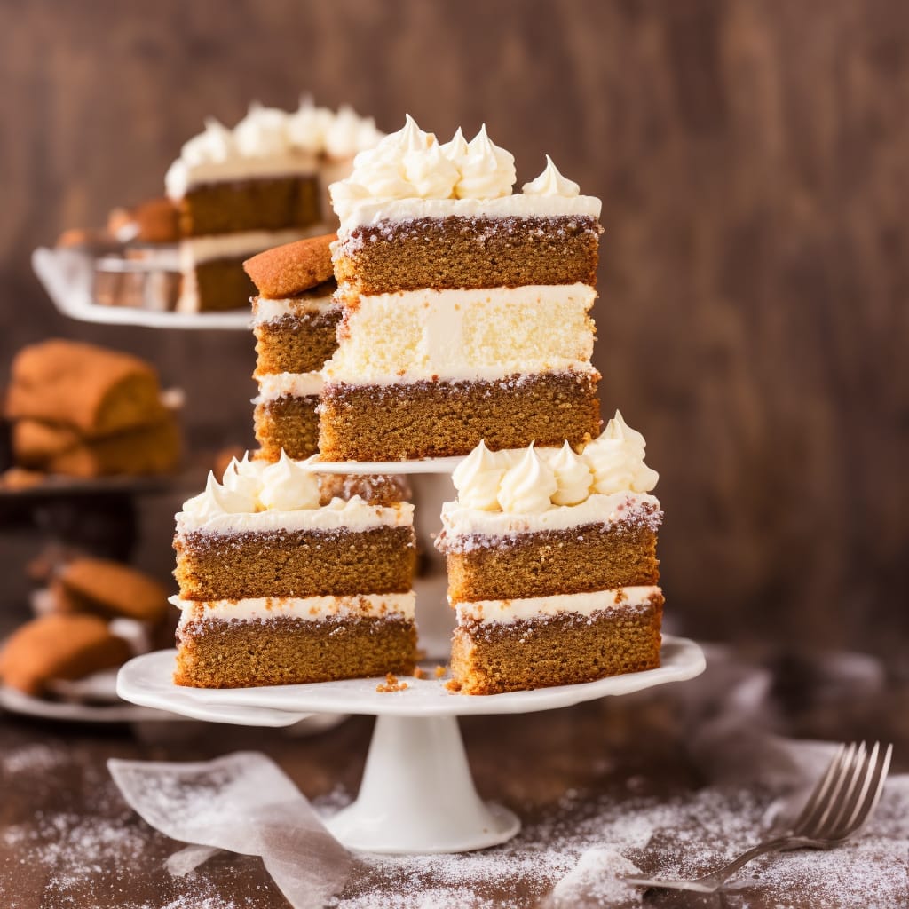 Sugar-dusted passion cake