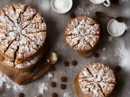 Sugar-Dusted Snowflake Cake