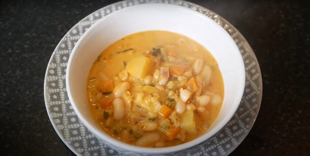 Summer Carrot, Tarragon & White Bean Soup