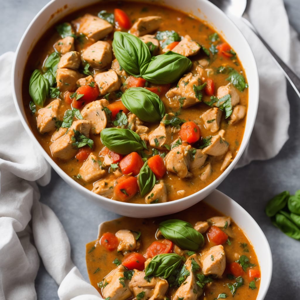 Summer Chicken & Basil Stew