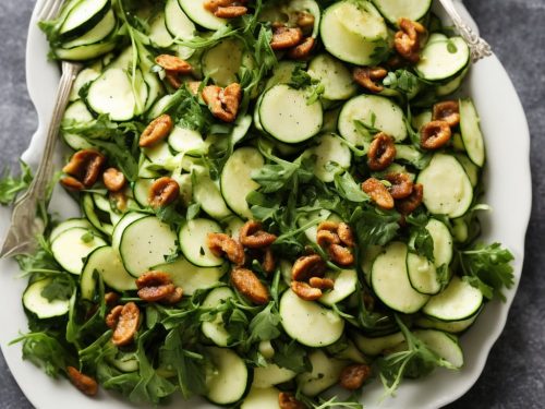 Summer courgette ribbon salad