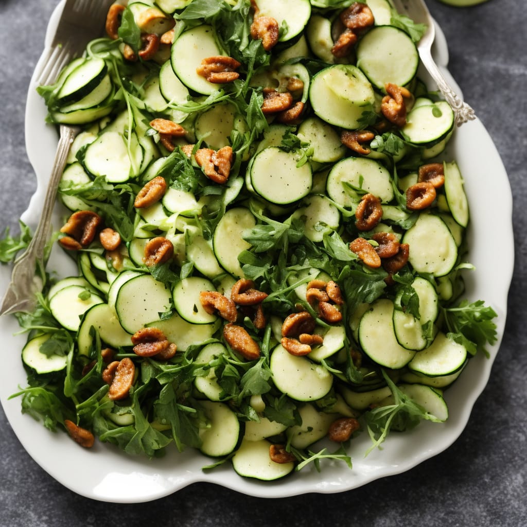 Summer courgette ribbon salad