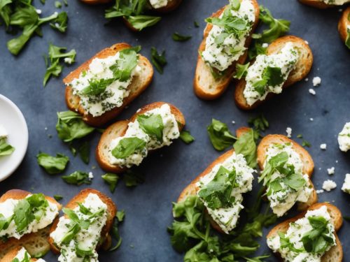 Summery Greens & Goat's Cheese Crostini