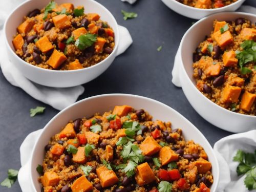 Sweet Potato & Black Bean Chilli with Zesty Quinoa