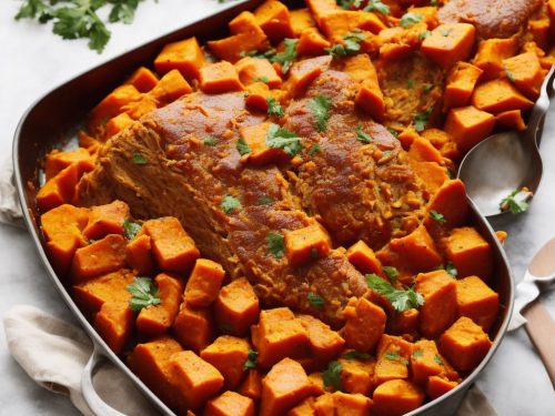 Sweet Potato & Chestnut Roast with Tangy Tomato Sauce