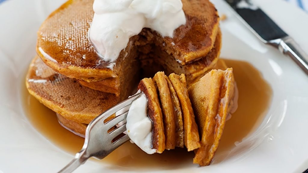 Sweet Potato Pancakes with Orange & Grapefruit