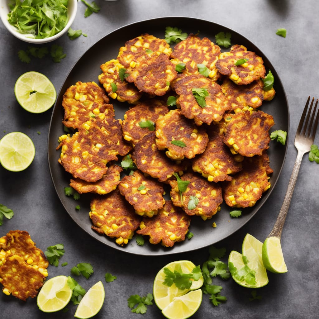 Sweetcorn Fritters with Avocado & Crispy Chorizo