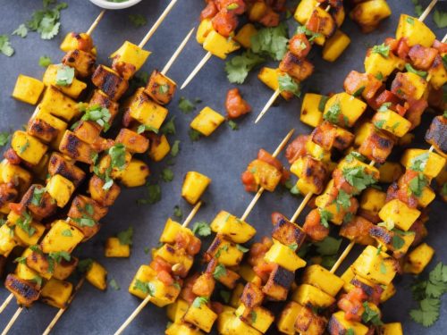 Tandoori Paneer Skewers with Mango Salsa