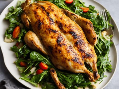 Tarragon Roast Chicken with Summer Greens