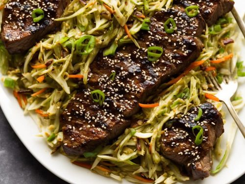 Teriyaki Steak with Fennel Slaw