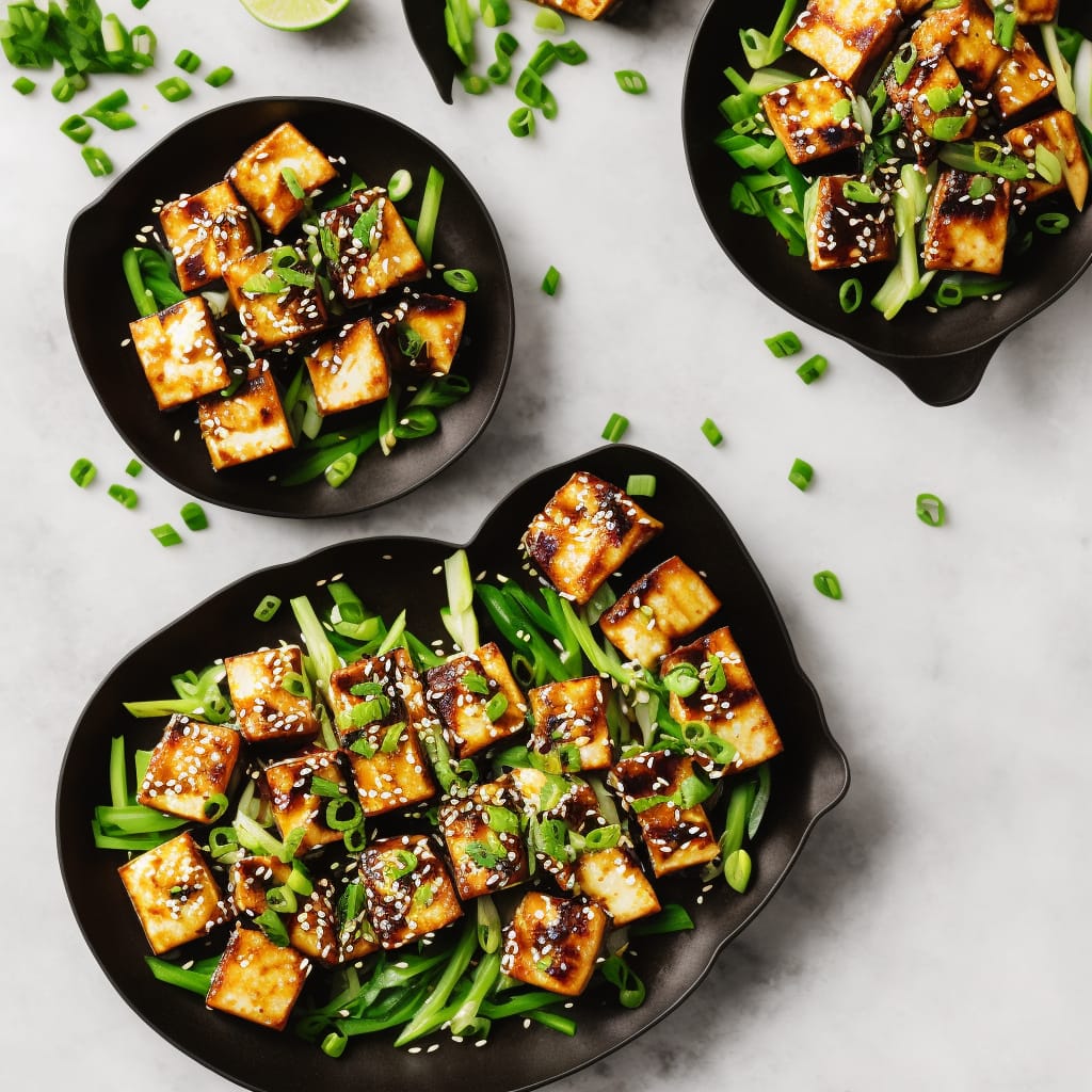 Teriyaki Tofu with Charred Spring Onions