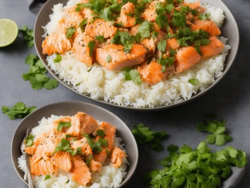 Thai Coconut Rice with Salmon