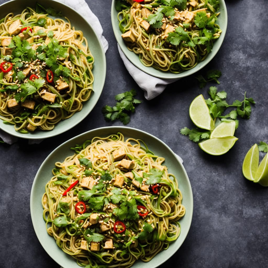 Thai Green Tofu Noodles