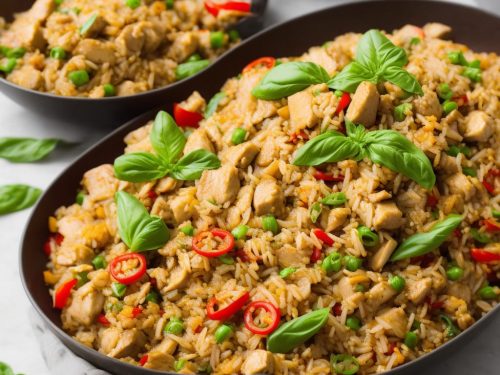 Thai Spicy Basil Chicken Fried Rice