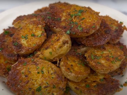 TikTok Parmesan-Crusted Roasted Potatoes Recipe