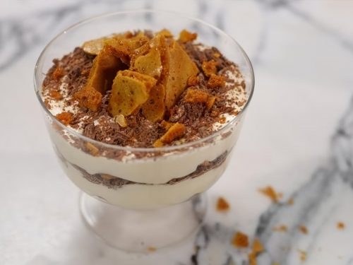 Tiramisu with honeycomb crunch