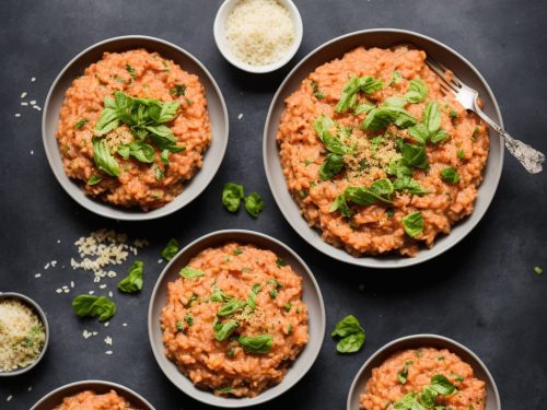 Tomato & Anchovy Risotto with Crispy Crumbs