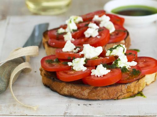 Tomato Consommé with Lancashire Cheese on Toast