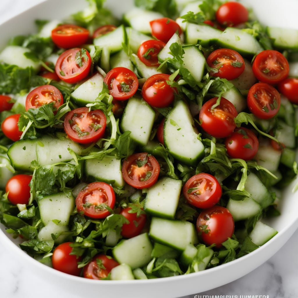 Tomato, cucumber & coriander salad