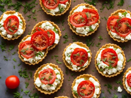 Tomato Tarts with Roasted Garlic & Goat's Cheese