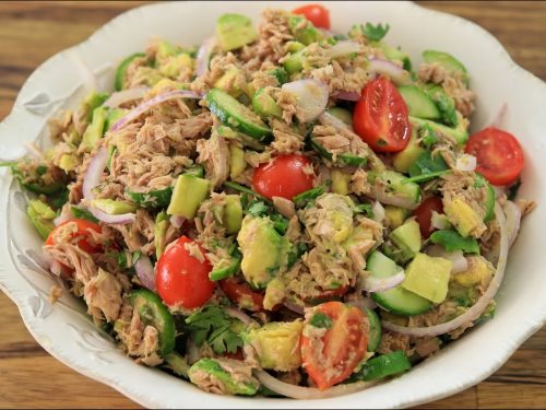 Tuna Avocado with Caesar Dressing