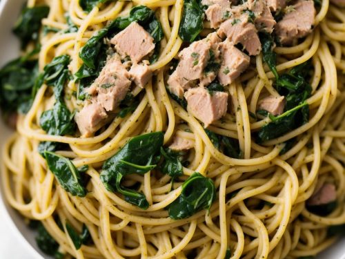 Tuna, Olive & Spinach Spaghetti