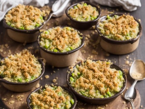 Vegan 'Cheesy' Leek Crumble