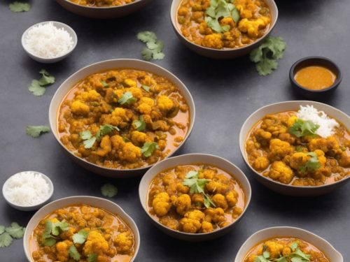 Vegan Indian Curry with Cauliflower and Lentils