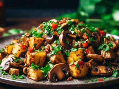 Vegan Mushroom & Potato Hash