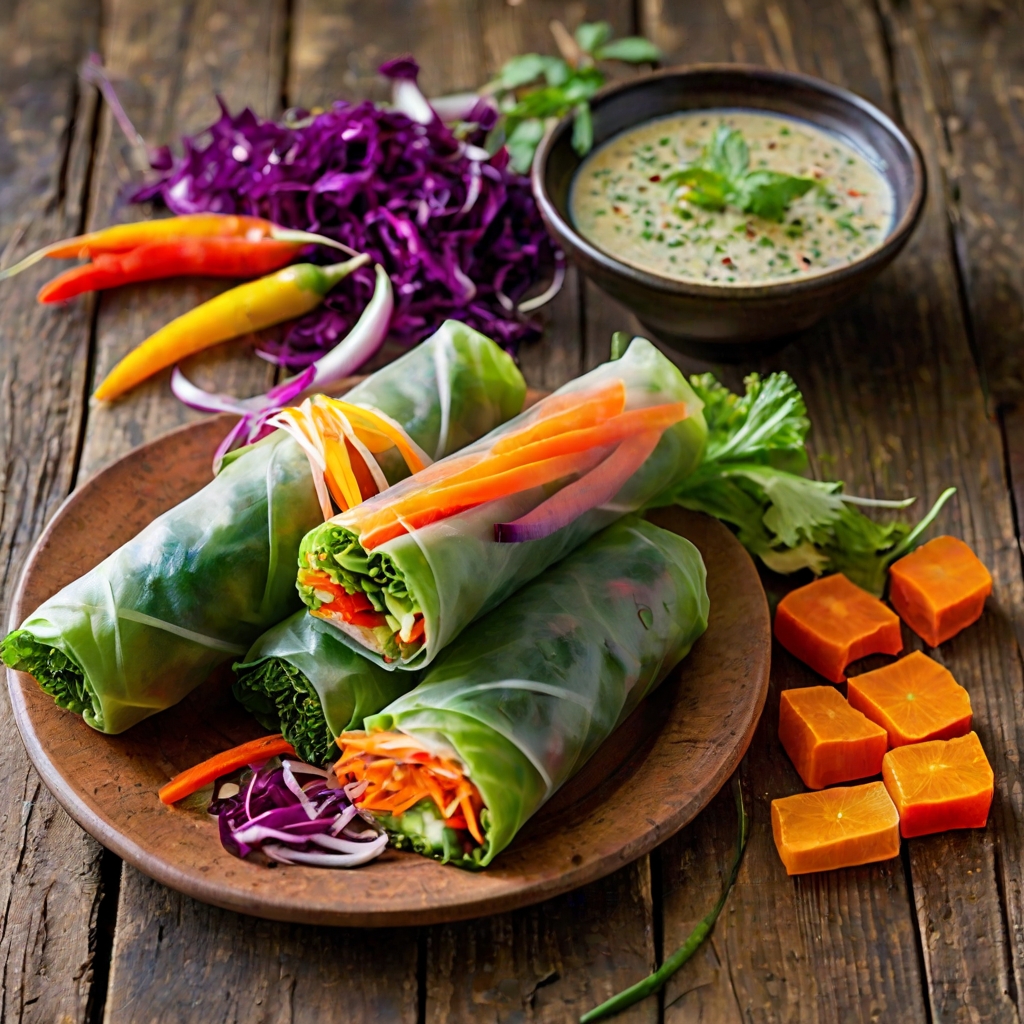 Vegan Rainbow Spring Rolls