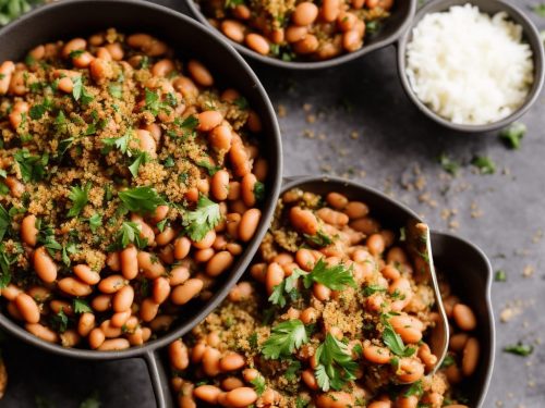 Vegetarian Bean Pot with Herby Breadcrumbs