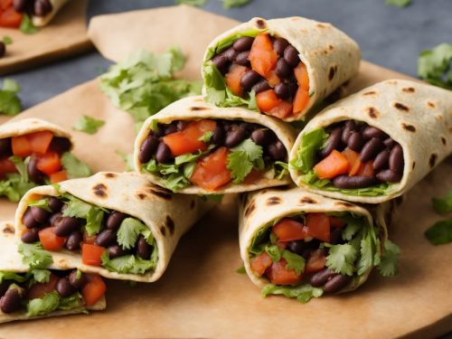 Vegetarian black bean burritos