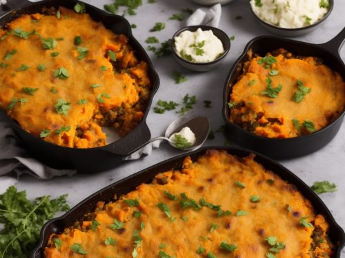 Veggie Shepherd's Pie with Sweet Potato Mash