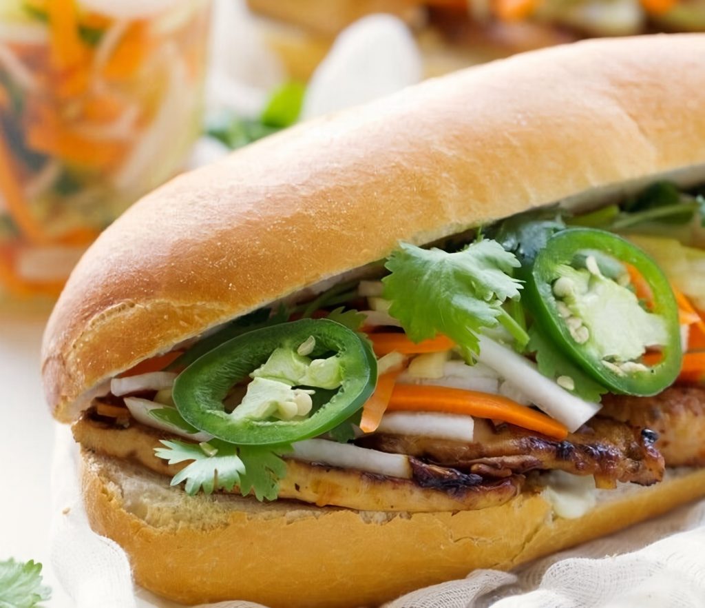 Vietnamese Chicken Baguettes (Bhan Mi)