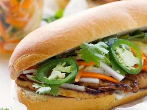 Vietnamese Chicken Baguettes (Bhan Mi)