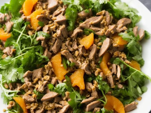 Warm Duck Salad with Walnut & Orange Dressing