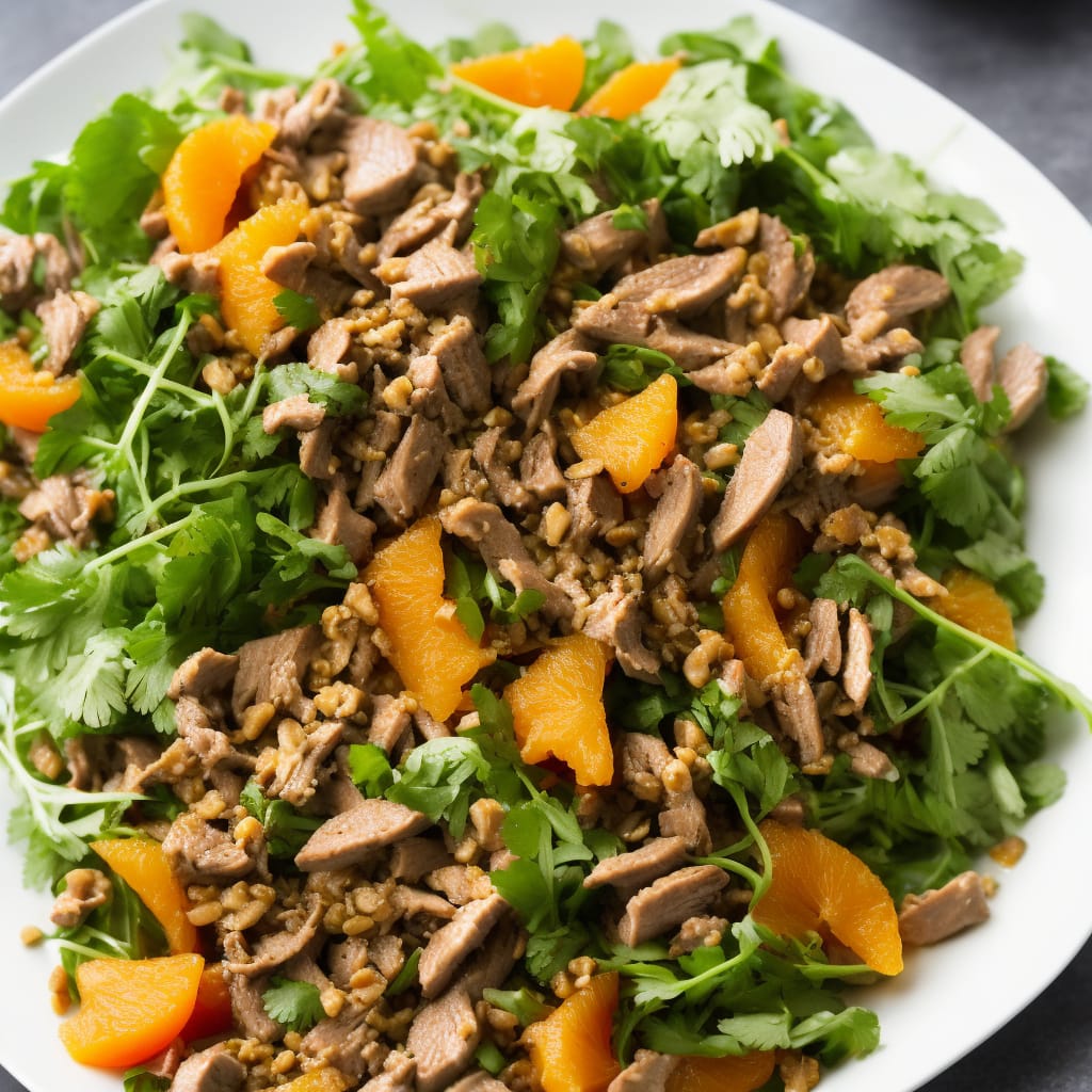 Warm Duck Salad with Walnut & Orange Dressing