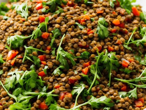 Warm Lentil Salad with Serrano, Chicken & Rocket