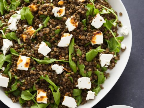 Warm Mushroom, Lentil & Goat's Cheese Salad