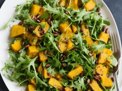 Warm Squash & Rocket Salad with Garlic Vinaigrette