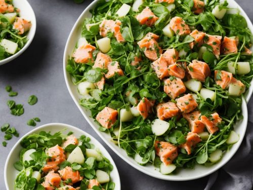 Watercress, new potato & salmon salad