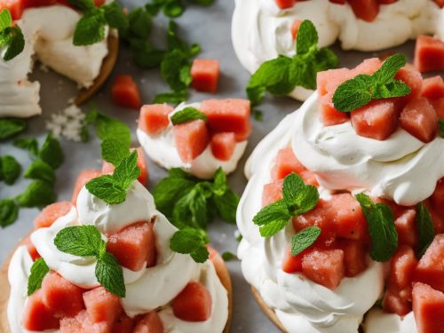 Watermelon, Lime and Mint Sugar Pavlova