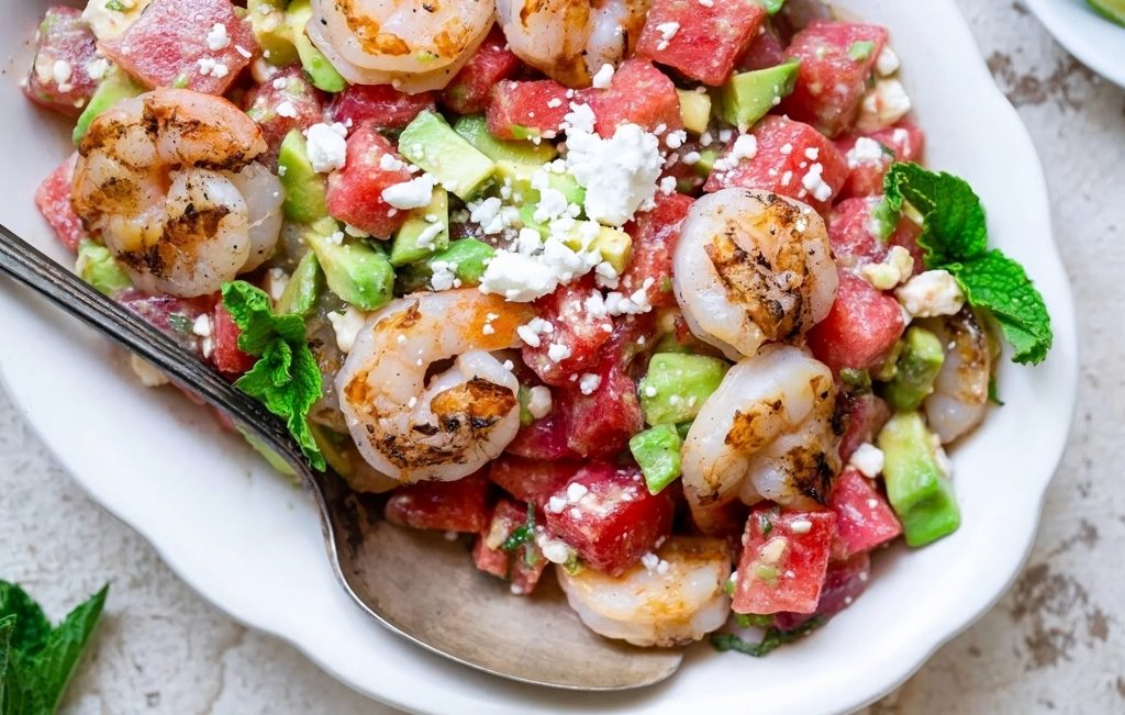 Watermelon, Prawn & Avocado Salad