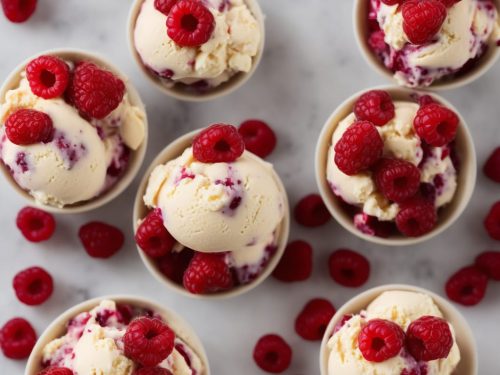 White Chocolate and Raspberry Ice Cream